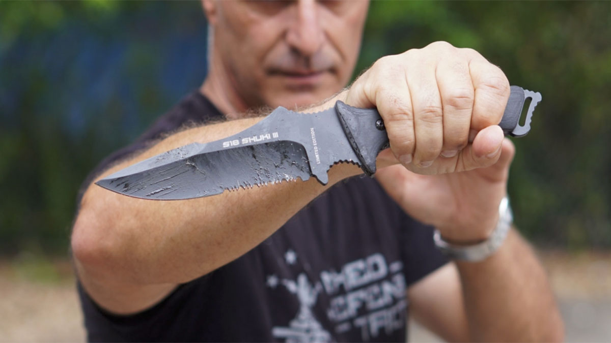 Master Shuki Drai showing off S.R.T. Shuki III S18 Tactical Combat Knife